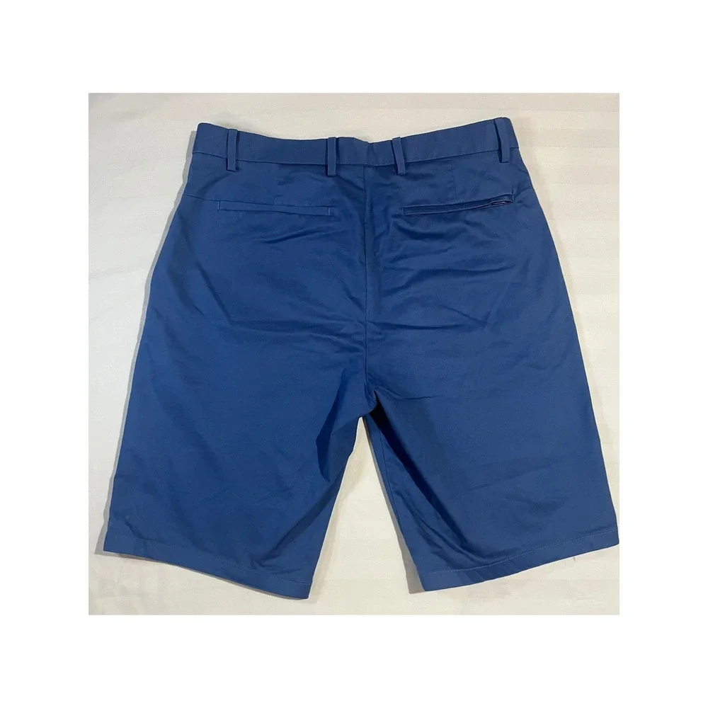 Banana Republic Emerson Shorts Mens 32 Blue Flat Front‎ Chino Straight Leg